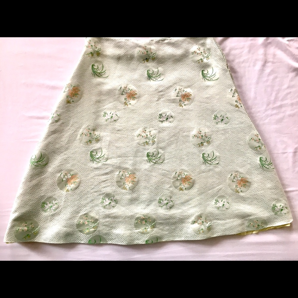 Vintage Pale Sage Silk skirt